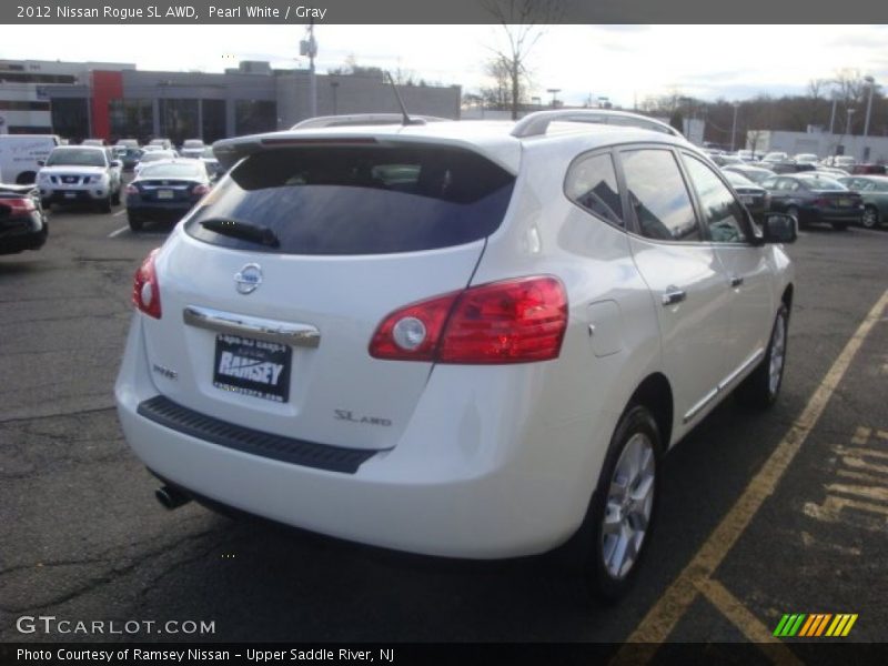 Pearl White / Gray 2012 Nissan Rogue SL AWD