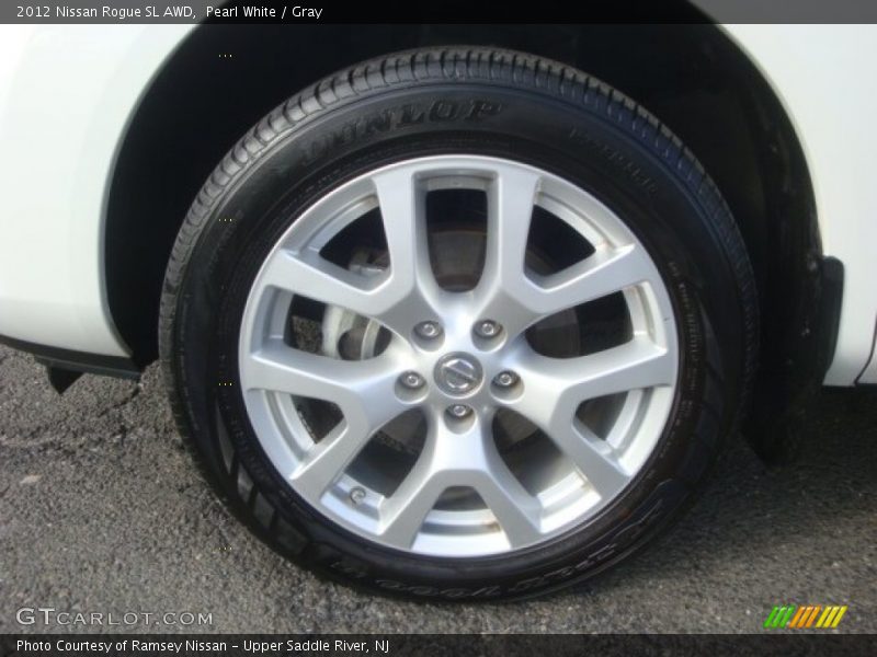Pearl White / Gray 2012 Nissan Rogue SL AWD