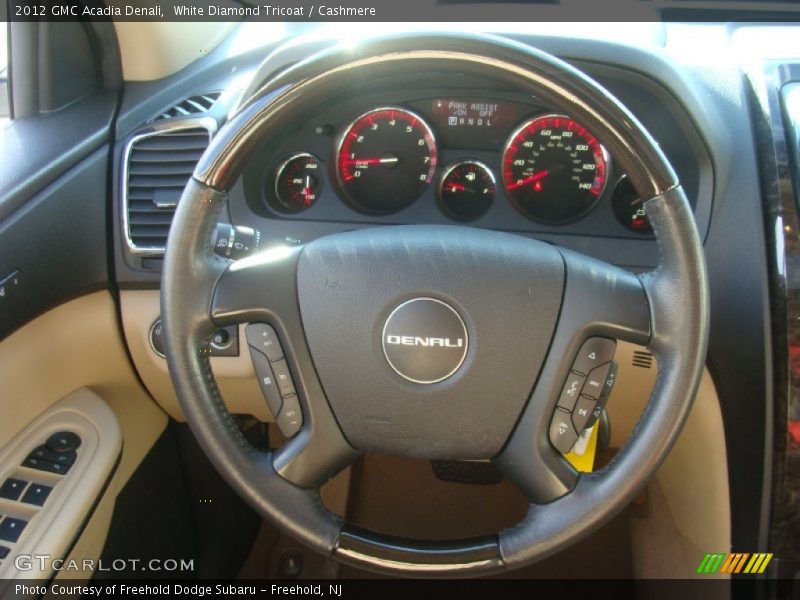 White Diamond Tricoat / Cashmere 2012 GMC Acadia Denali