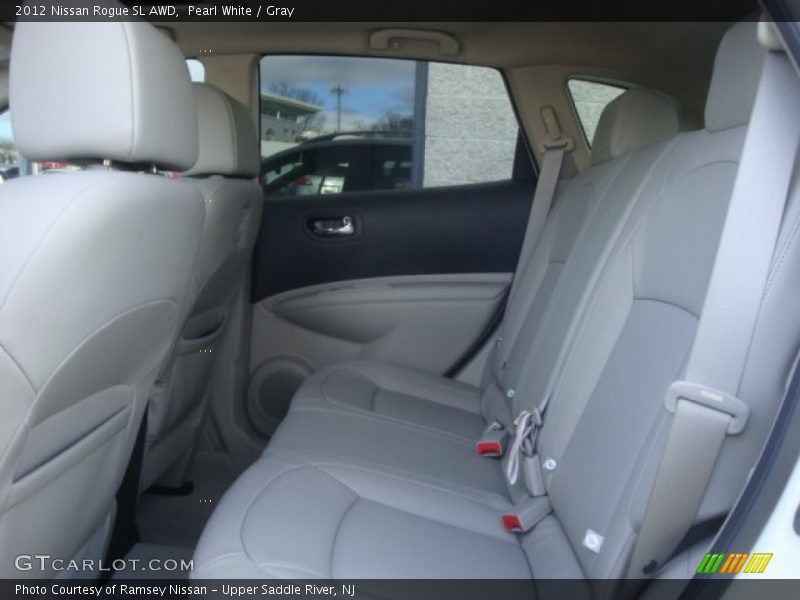 Pearl White / Gray 2012 Nissan Rogue SL AWD