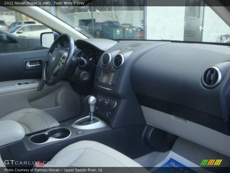 Pearl White / Gray 2012 Nissan Rogue SL AWD