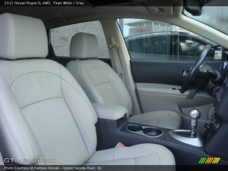 Pearl White / Gray 2012 Nissan Rogue SL AWD