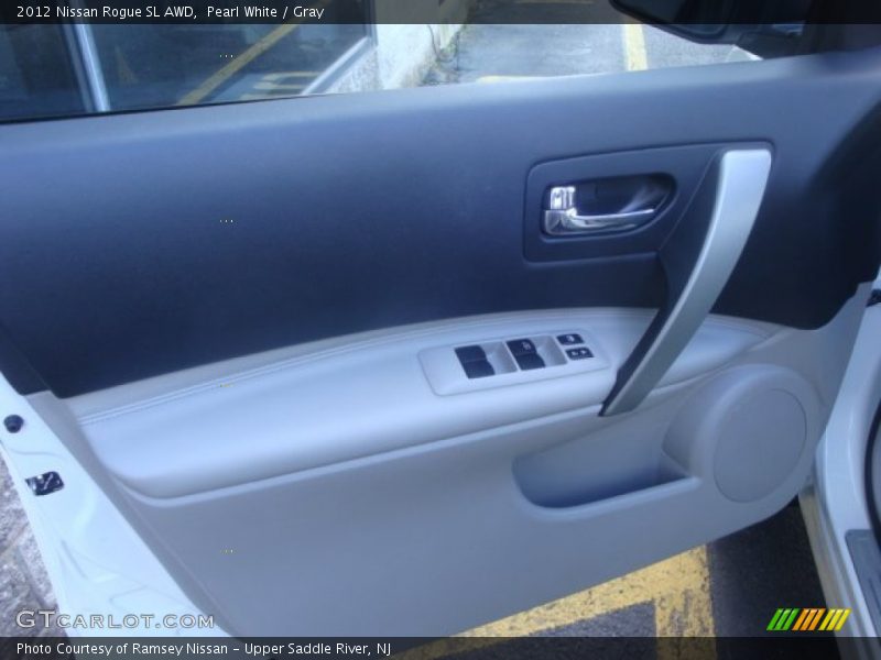 Pearl White / Gray 2012 Nissan Rogue SL AWD