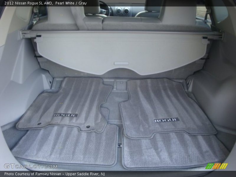Pearl White / Gray 2012 Nissan Rogue SL AWD