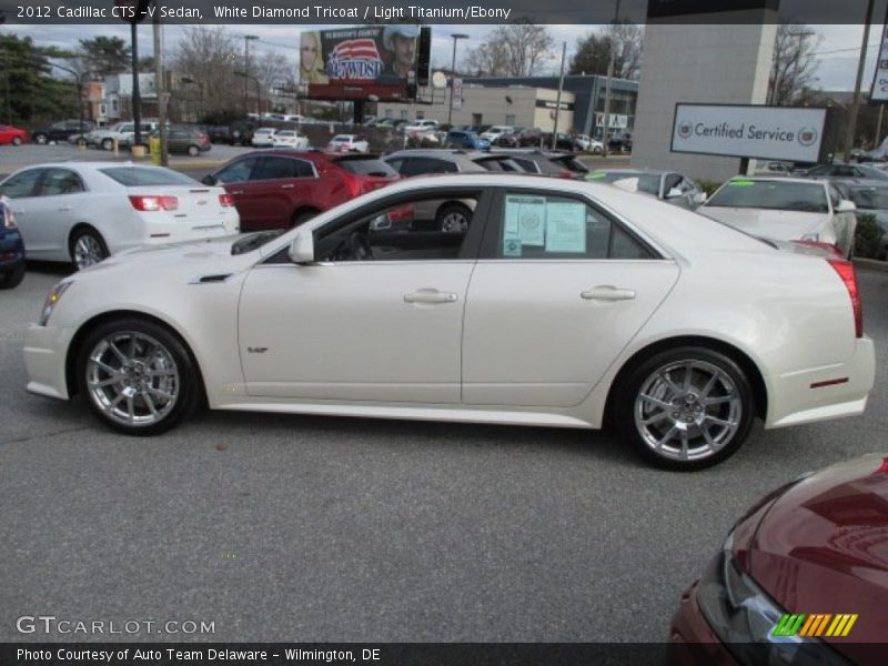 White Diamond Tricoat / Light Titanium/Ebony 2012 Cadillac CTS -V Sedan