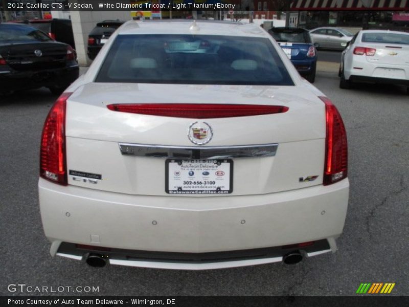 White Diamond Tricoat / Light Titanium/Ebony 2012 Cadillac CTS -V Sedan