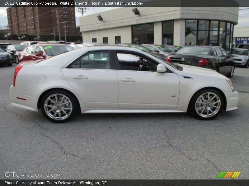 White Diamond Tricoat / Light Titanium/Ebony 2012 Cadillac CTS -V Sedan