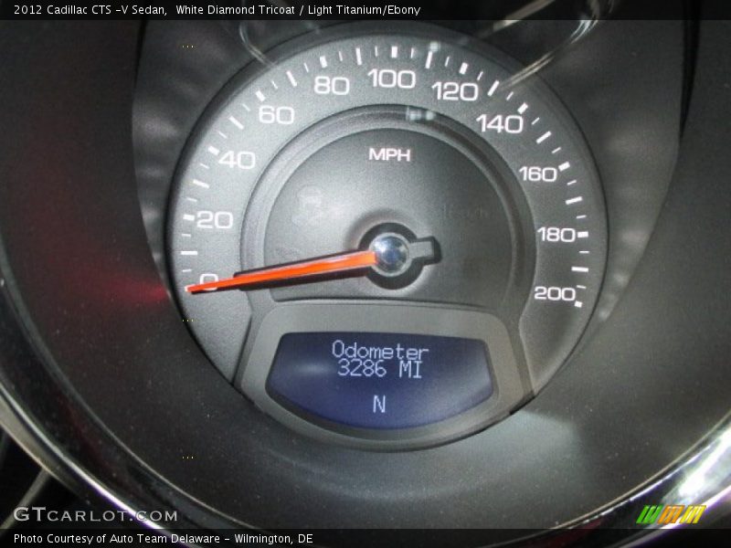 White Diamond Tricoat / Light Titanium/Ebony 2012 Cadillac CTS -V Sedan