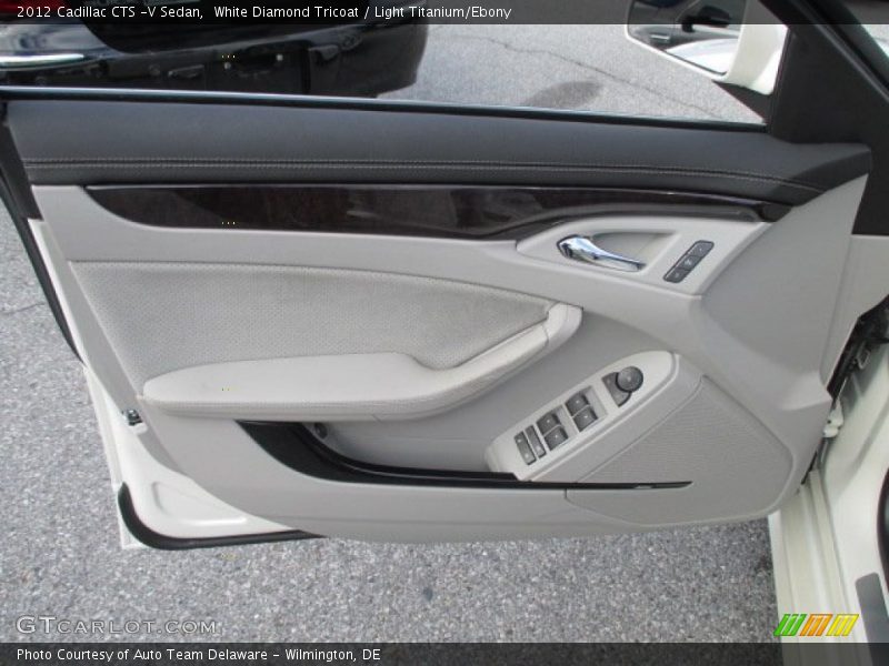 White Diamond Tricoat / Light Titanium/Ebony 2012 Cadillac CTS -V Sedan