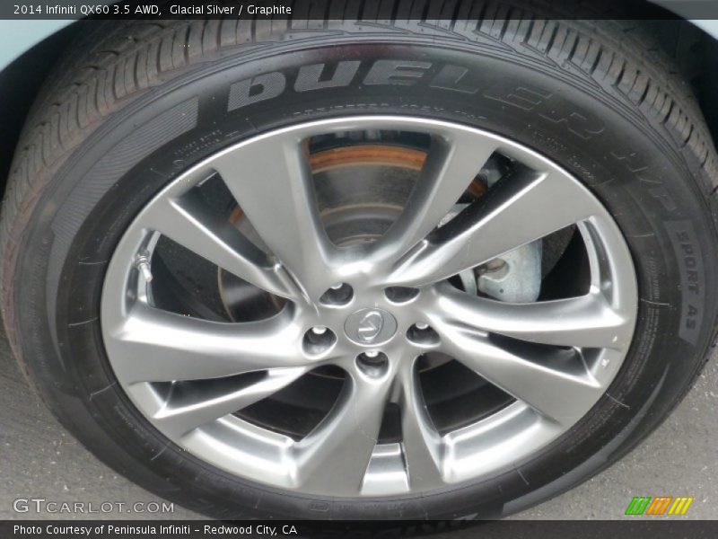 Glacial Silver / Graphite 2014 Infiniti QX60 3.5 AWD
