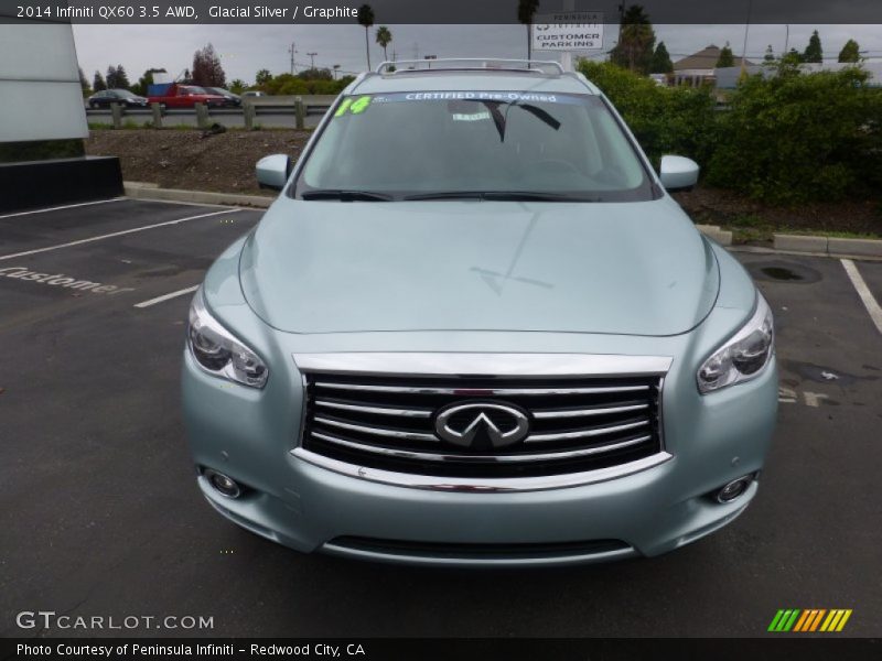 Glacial Silver / Graphite 2014 Infiniti QX60 3.5 AWD
