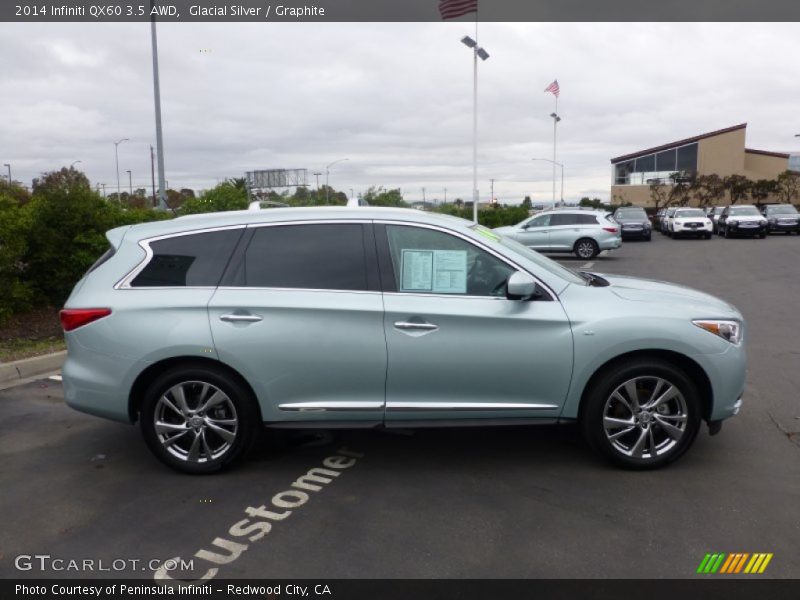 Glacial Silver / Graphite 2014 Infiniti QX60 3.5 AWD
