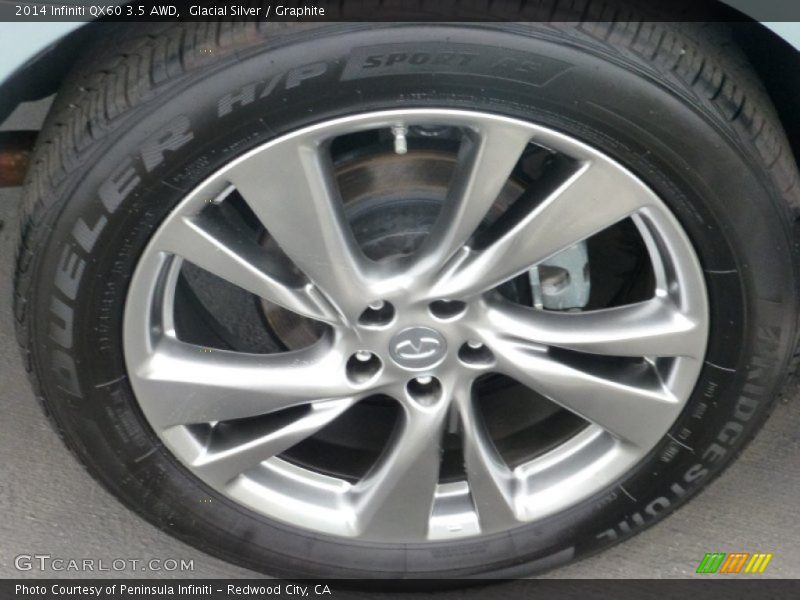 Glacial Silver / Graphite 2014 Infiniti QX60 3.5 AWD