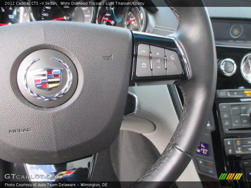 White Diamond Tricoat / Light Titanium/Ebony 2012 Cadillac CTS -V Sedan