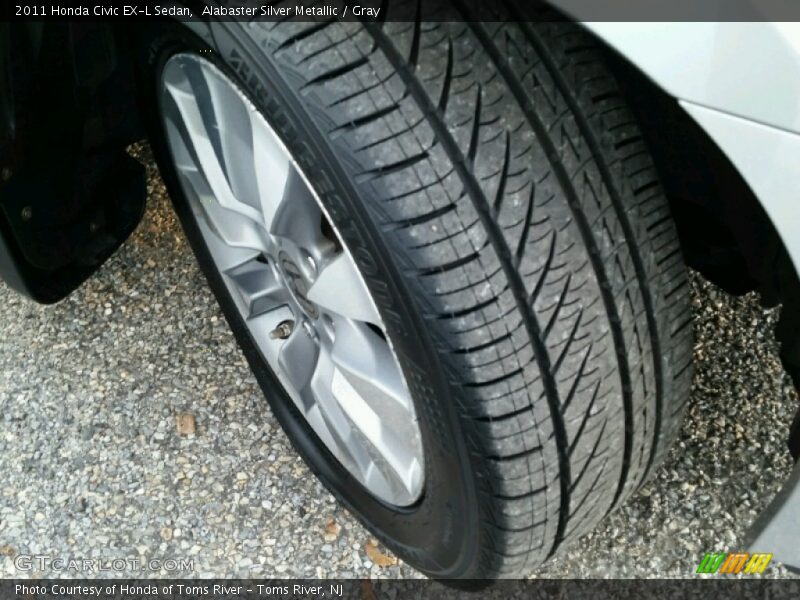 Alabaster Silver Metallic / Gray 2011 Honda Civic EX-L Sedan