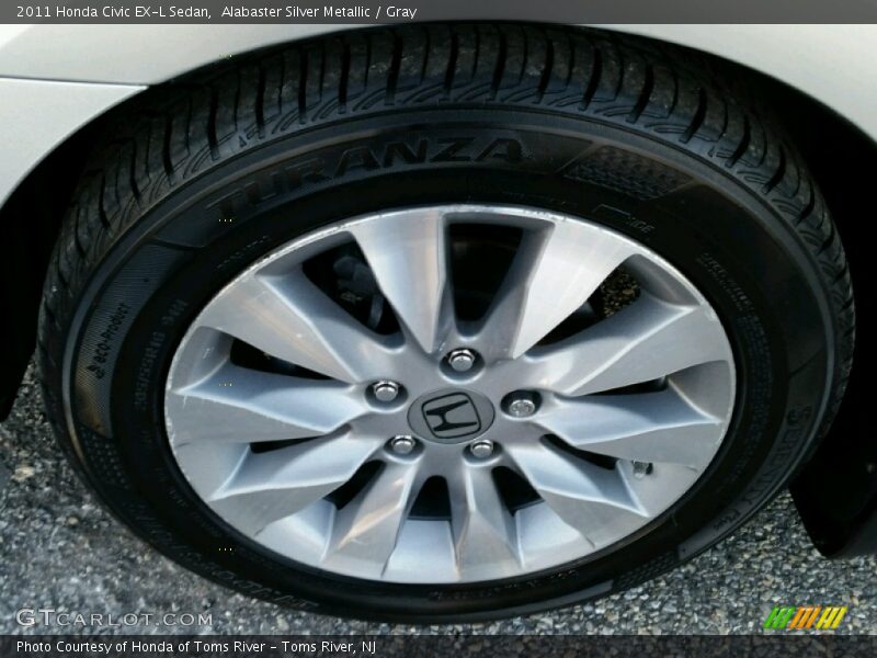 Alabaster Silver Metallic / Gray 2011 Honda Civic EX-L Sedan