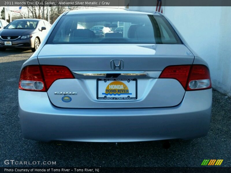 Alabaster Silver Metallic / Gray 2011 Honda Civic EX-L Sedan