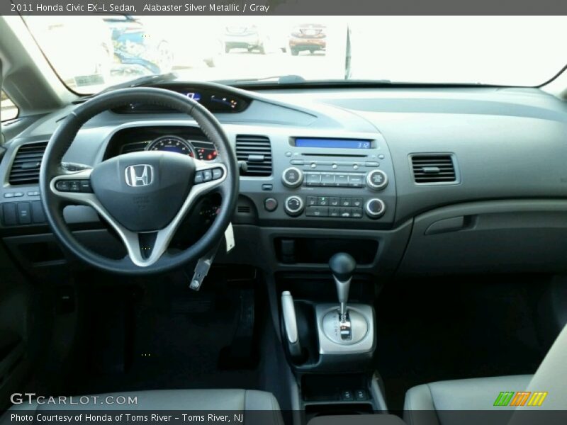 Alabaster Silver Metallic / Gray 2011 Honda Civic EX-L Sedan