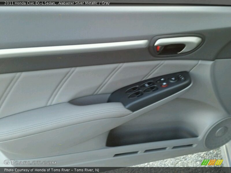 Alabaster Silver Metallic / Gray 2011 Honda Civic EX-L Sedan