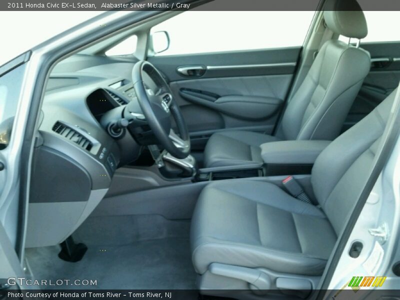Alabaster Silver Metallic / Gray 2011 Honda Civic EX-L Sedan