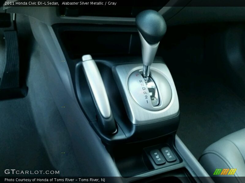 Alabaster Silver Metallic / Gray 2011 Honda Civic EX-L Sedan