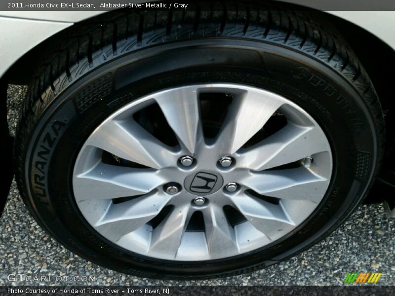 Alabaster Silver Metallic / Gray 2011 Honda Civic EX-L Sedan