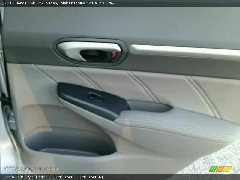 Alabaster Silver Metallic / Gray 2011 Honda Civic EX-L Sedan