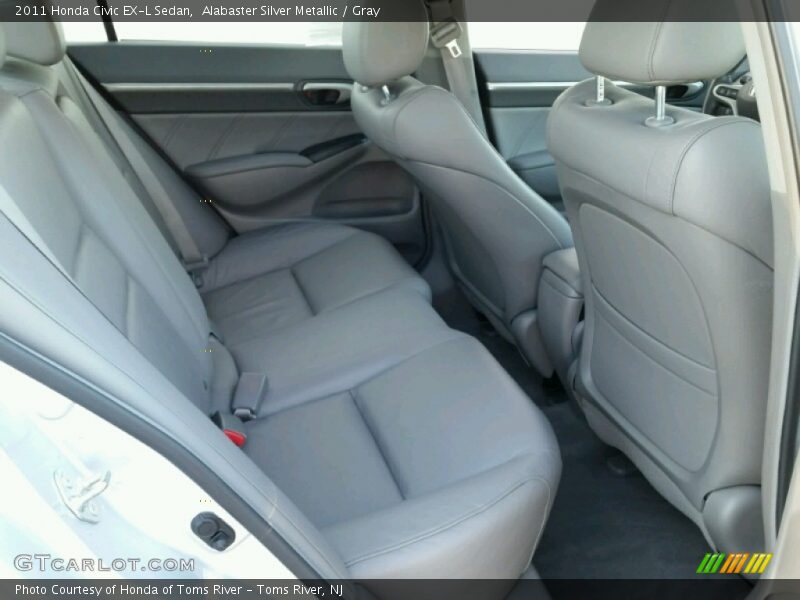 Alabaster Silver Metallic / Gray 2011 Honda Civic EX-L Sedan