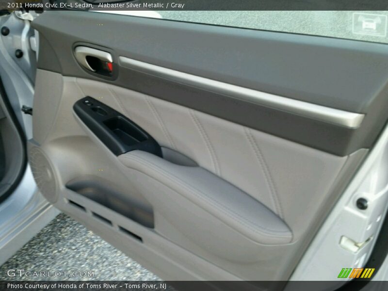 Alabaster Silver Metallic / Gray 2011 Honda Civic EX-L Sedan
