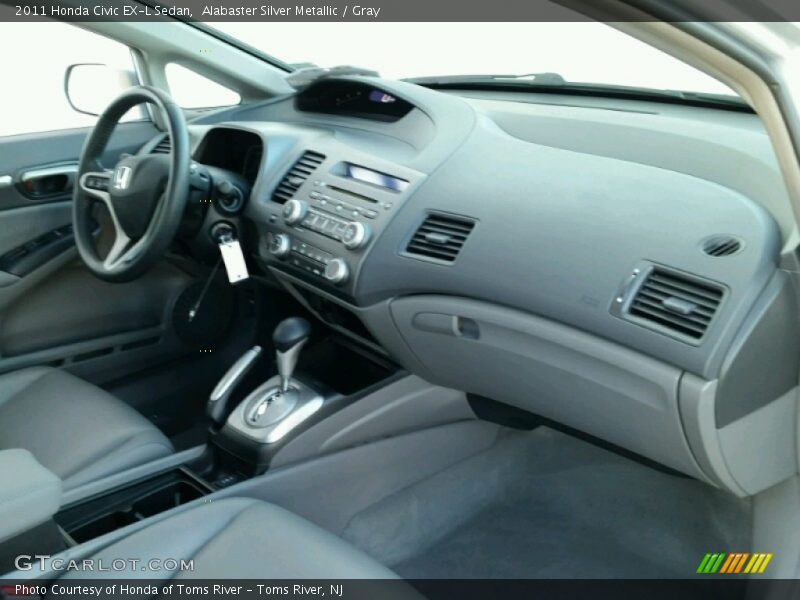 Alabaster Silver Metallic / Gray 2011 Honda Civic EX-L Sedan
