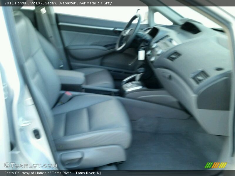 Alabaster Silver Metallic / Gray 2011 Honda Civic EX-L Sedan