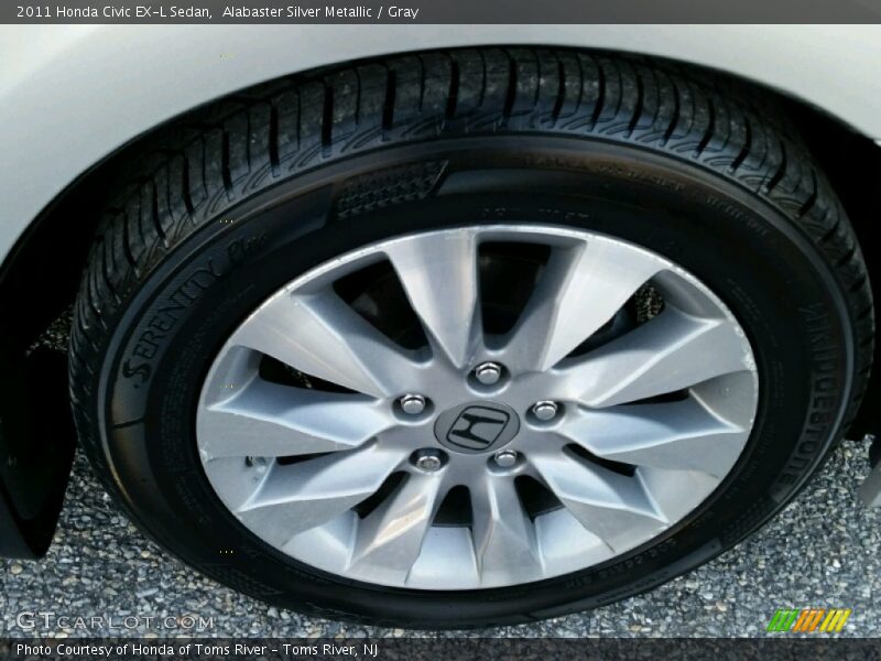 Alabaster Silver Metallic / Gray 2011 Honda Civic EX-L Sedan