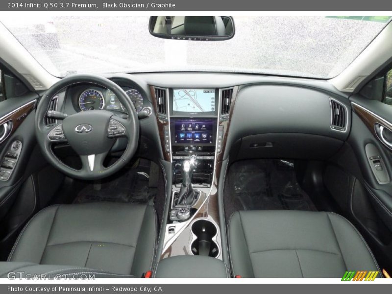 Black Obsidian / Graphite 2014 Infiniti Q 50 3.7 Premium