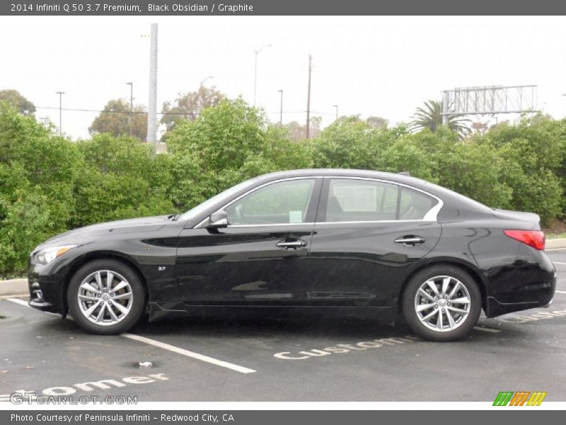 Black Obsidian / Graphite 2014 Infiniti Q 50 3.7 Premium