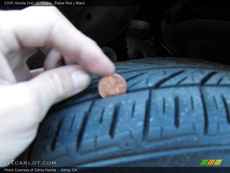 Rallye Red / Black 2005 Honda Civic LX Coupe