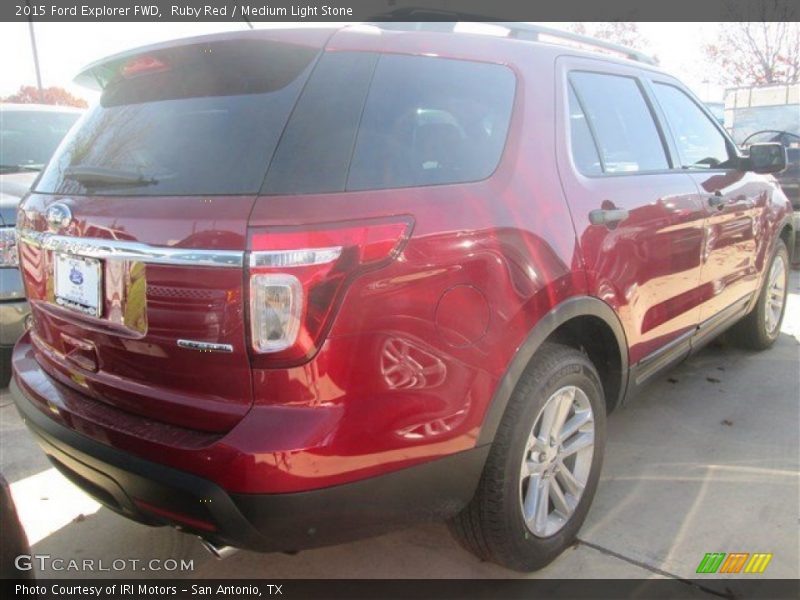 Ruby Red / Medium Light Stone 2015 Ford Explorer FWD