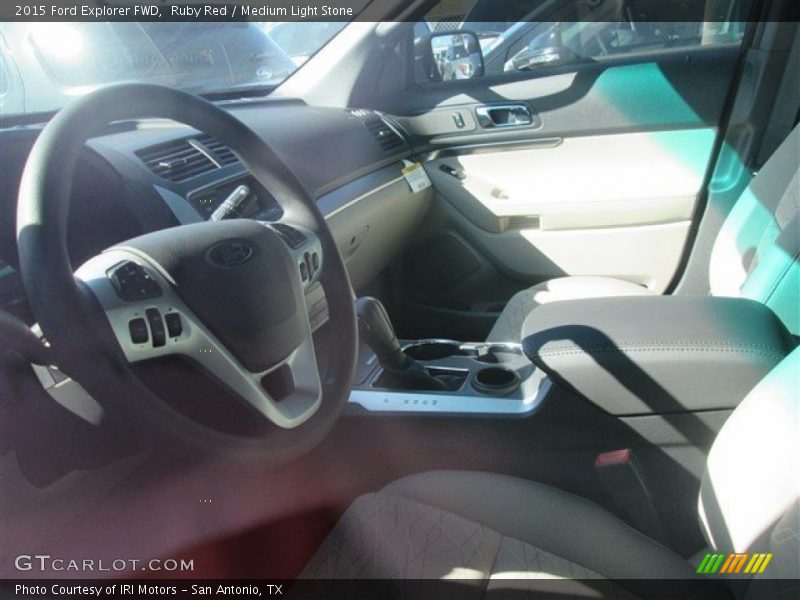 Ruby Red / Medium Light Stone 2015 Ford Explorer FWD