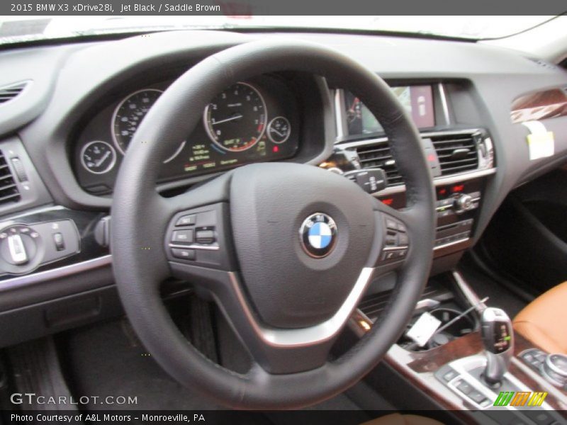Jet Black / Saddle Brown 2015 BMW X3 xDrive28i
