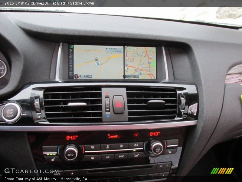 Jet Black / Saddle Brown 2015 BMW X3 xDrive28i