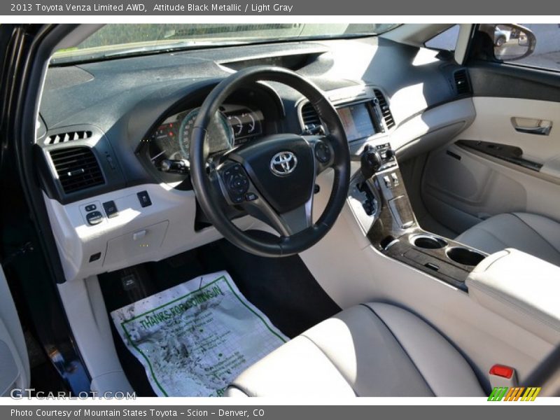 Attitude Black Metallic / Light Gray 2013 Toyota Venza Limited AWD