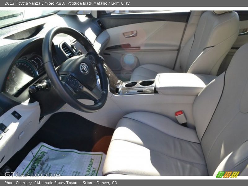 Attitude Black Metallic / Light Gray 2013 Toyota Venza Limited AWD