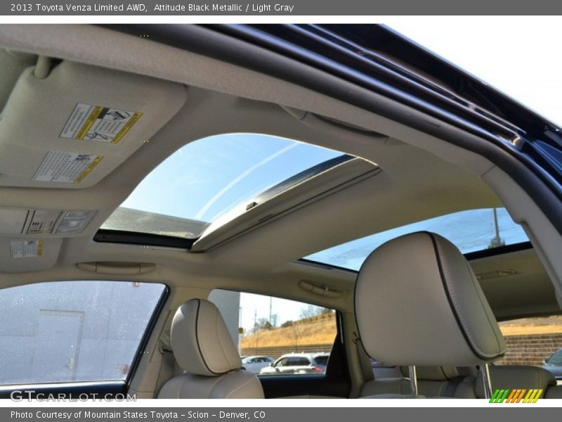 Attitude Black Metallic / Light Gray 2013 Toyota Venza Limited AWD