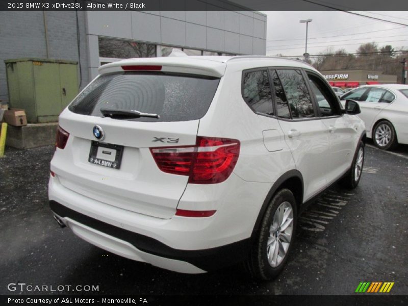 Alpine White / Black 2015 BMW X3 xDrive28i