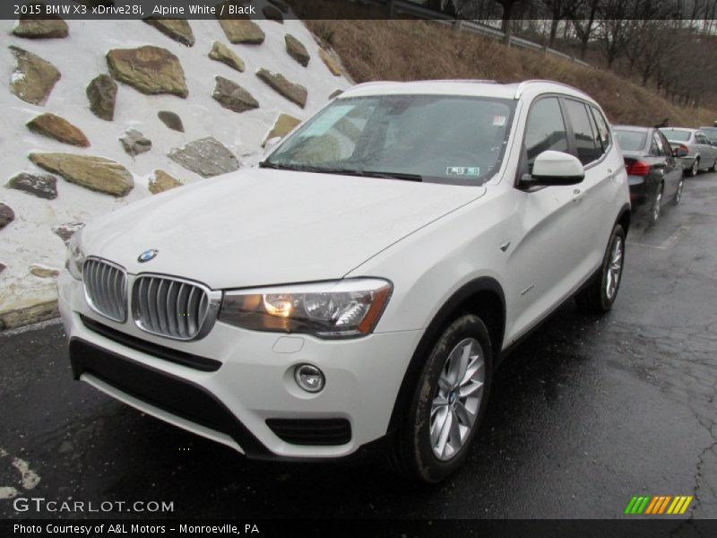 Alpine White / Black 2015 BMW X3 xDrive28i