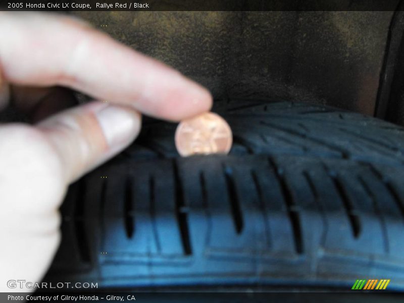 Rallye Red / Black 2005 Honda Civic LX Coupe