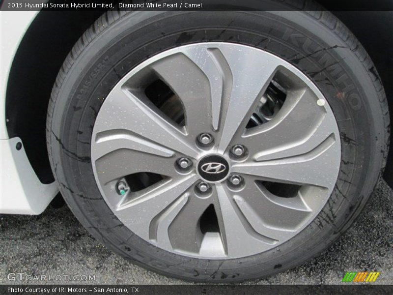 Diamond White Pearl / Camel 2015 Hyundai Sonata Hybrid Limited