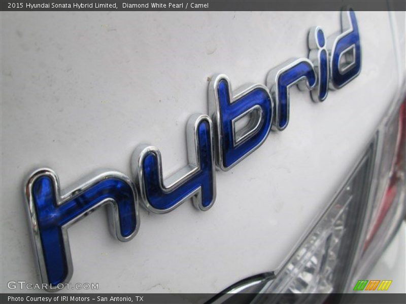 Diamond White Pearl / Camel 2015 Hyundai Sonata Hybrid Limited