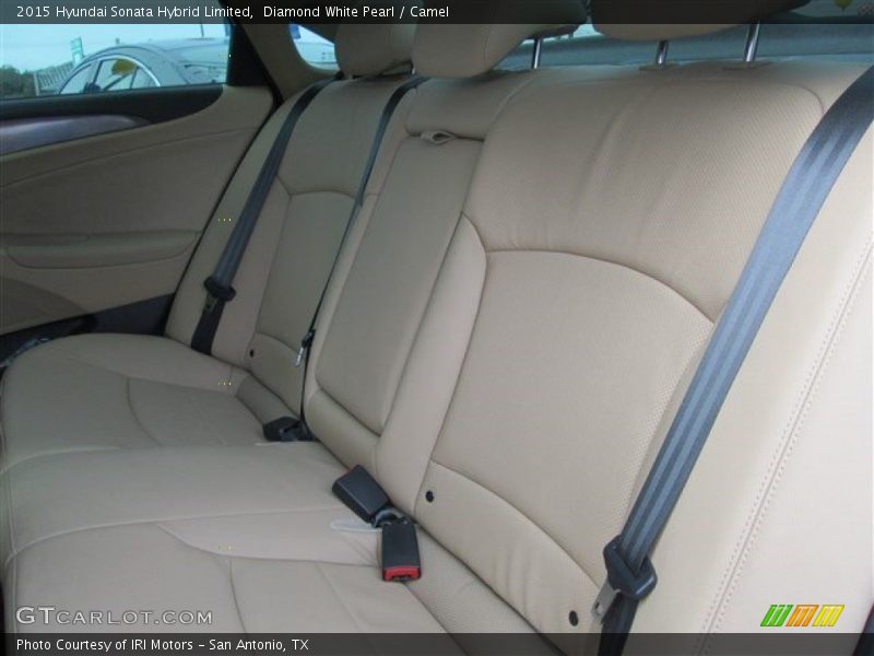 Diamond White Pearl / Camel 2015 Hyundai Sonata Hybrid Limited
