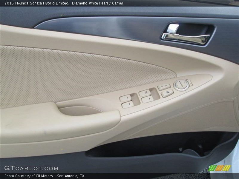 Diamond White Pearl / Camel 2015 Hyundai Sonata Hybrid Limited