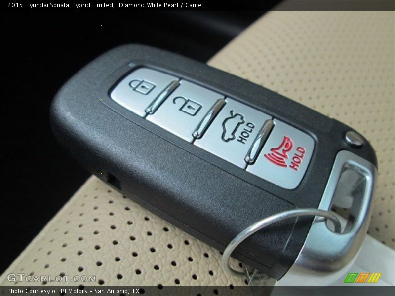 Diamond White Pearl / Camel 2015 Hyundai Sonata Hybrid Limited